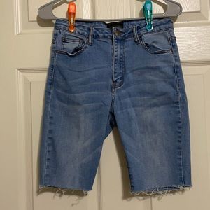 High waisted long shorts